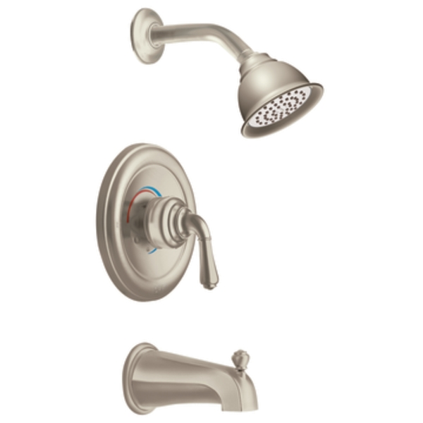 Moen Monticello T2449ST Satine PosiTemp Tub & Shower Trim Kit with