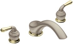Details about   Moen monticello 86951st  satine and brass Roman tub trim and valve new 