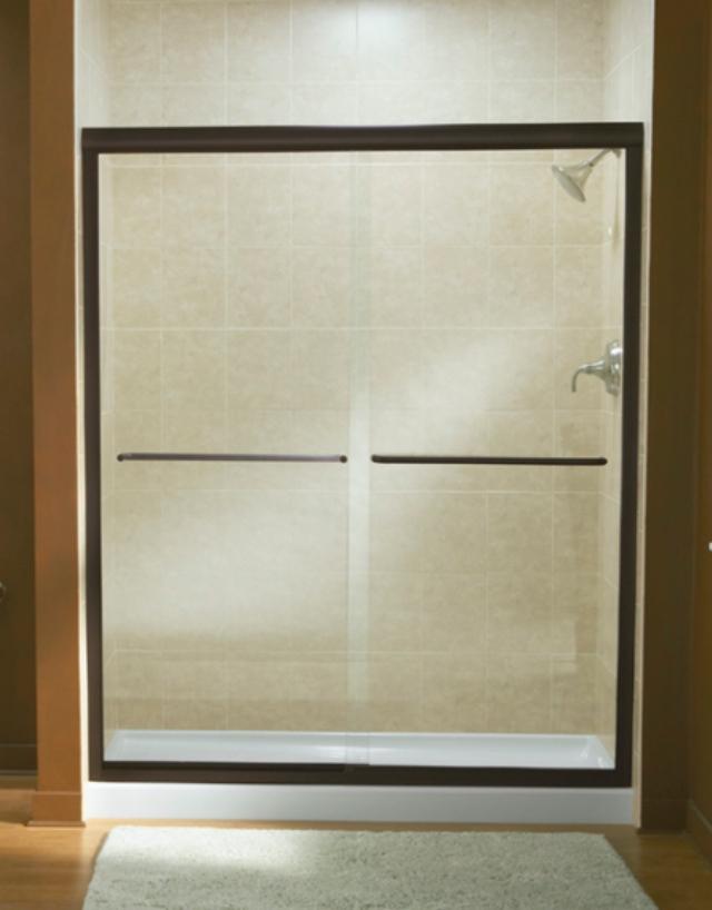 Sterling Sp5465 45s G05 Finesse Silver With Smooth Clear Glass Texture Frameless Bypass Shower Door Affordablefaucets