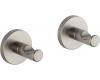 Brizo 693520-BN Modern Brushed Nickel Robe Hook - Pair