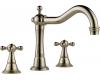 Brizo T67338-PN Tresa Brilliance Polishe Nickel 3-Hole Roman Tub Faucet Trim