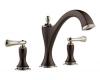 Brizo T67385-PNCOLHP Charlotte Cocoa Bronze and Polished Nickel Roman Tub Trim - Less Handles