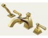 Brizo T67740-BB Vesi Curve Brilliance Brass Curve Roman Tub Faucet Trim with Hand Shower