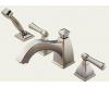 Brizo T67740-BN Vesi Curve Brushed Nickel Curve Roman Tub Faucet Trim with Hand Shower