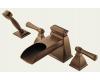 Brizo T67745-BZ Vesi Channel Brilliance Brushed Bronze Channel Roman Tub Faucet Trim with Hand Shower