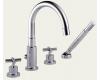 Brizo 6716816-PC Trevi Cross Chrome Roman Tub with Hand Shower