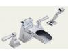 Brizo 67745-PC Vesi Channel Chrome Roman Tub Faucet with Hand Shower