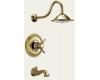 Brizo T60410-BB Traditional Brilliance Brass Thermostatic Tub & Shower Trim