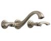 Brizo 65885LF-BNLHP Charlotte Brilliance Brushed Nickel Two Handle Wall-Mount Lavatory Faucet - Less Handles