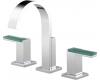 Brizo 65381LF-PC Siderna Chrome Two Handle Widespread Lavatory Faucet with Glass Handle Accents