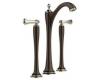 Brizo 65485LF-PNCOLHP Charlotte Cocoa Bronze and Polished Nickel Two Handle Widespread Vessel Lavatory Faucet - Less Handles