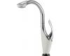 Brizo 64255LF-PCMW Vuelo Polished Chrome and Matte White Single Handle Hi-Arch Pull-Out Kitchen Faucet with Smarttouch Technology