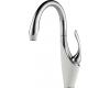 Brizo 61055LF-PCMW Vuelo Polished Chrome and Matte White Single Handle Waterfall Kitchen Faucet