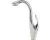 Brizo 63255LF-PCMW Vuelo Polished Chrome and Matte White Single Handle Hi-Arch Pull-Out Kitchen Faucet
