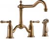 Brizo 62536LF-BZ Tresa Brilliance Brushed Bronze Two Handle Kitchen Bridge Faucet with Spray