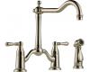 Brizo 62536LF-PN Tresa Brilliance Polished Nickel Two Handle Bridge Kitchen Faucet With Spray