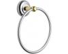 Creative Specialties by Moen Brighton 386CB Chrome/Polished Brass Towel Ring