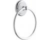 Creative Specialties by Moen Boutique DN4786WCH Chrome/White Towel Ring