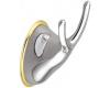 Creative Specialties by Moen Villeta YB3603CP Chrome / Polished Brass Double Robe Hook