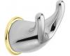 Creative Specialties by Moen Mason YB8003CP Chrome / Polished Brass Double Robe Hook