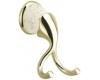 Creative Specialties by Moen Asceri YB8103CGPC Classic Gold & Pebbled Cream Double Robe Hook