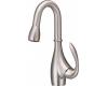 Danze D154546SS Bellefleur Stainless Steel Single Side Mount Handle Bar Pull-Down Faucet