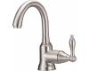 Danze D221540BN Fairmont Brushed Nickel Single Handle Centerset Faucet Side Mount Handle with Touch Down Drain