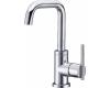 Danze D231558 Parma Polished Chrome Single Handle Centerset Faucet Trimline Side Mount Handle with Touch Down Drain