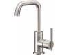 Danze D231558BN Parma Brushed Nickel Single Handle Centerset Faucet Trimline Side Mount Handle with Touch Down Drain