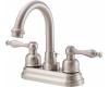 Danze D301255BN Sheridan Brushed Nickel Two Lever Handle Centerset Faucet with Hi Rise Spout