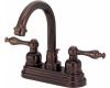 Danze D301255RB Sheridan Oil Rub Bronze Two Lever Handle Centerset Faucet with Hi Rise Spout