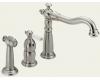 Delta 157-SSWF Victorian Brillance Stainless Lever Handle Kitchen Faucet with Side Spray