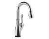 Delta 9678T-DST Leland Chrome Single Handle Pull-Down Bar / Prep Faucet with Touch2O Technology