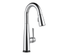 Delta 9913T-DST Essa Chrome Single Handle Pull-Down Bar / Prep Faucet with Touch2O Technology