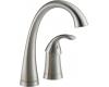 Delta 1980-SS-DST Pilar Brilliance Stainless Single Handle Bar/Prep Faucet