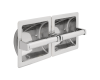 Delta 44970-ST Bright Stainless Recessed Twin Paper Holder Horizontal