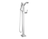 Delta T4752-FL Tesla Chrome Floor Mount Tub Filler with Handshower