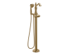 Delta T4797-CZFL-LHP Cassidy Champagne Bronze Floor Mount Tub Filler (Handles Sold Separately)