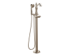 Delta T4797-PNFL-LHP Cassidy Polished Nickel Floor Mount Tub Filler (Handles Sold Separately)