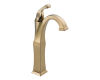 Delta 751-CZ-DST Dryden Champagne Bronze Single Handle Centerset Lavatory Faucet with Riser - Less Pop-Up