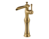 Delta 798LF-CZ Cassidy Champagne Bronze Single Handle Lavatory Faucet with Channel Spout and Riser