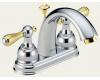 Delta CSpout 2583-CBLHP Chrome & Brilliance Polished Brass Centerset Bath Faucet