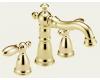 Delta 4555-PBLHP Victorian Brilliance Polished Brass Mini-Widespread Bath Faucet