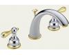 Delta CSpout 3583-CBLHP Chrome & Brilliance Polished Brass Widespread Bath Faucet
