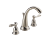 Delta B3596LF-SS Foundations Windemere Brilliance Stainless Widespread Lavatory Faucet