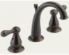 Delta 3575-RB Leland Venetian Bronze J-Spout Widespread Bath Faucet