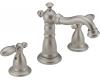 Delta 3555LFNN-216NN Victorian Brilliance Pearl Nickel Two Handle Widespread Lavatory Faucet