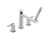 Delta T4761 Compel Chrome Roman Tub with Hand Shower Trim