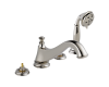 Delta T4795-PNLHP Cassidy Brilliance Polished Nickel Roman Tub with Hand Shower Trim - Low Arc Spout
