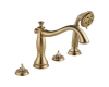 Delta T4797-CZLHP Cassidy Champagne Bronze Roman Tub with Hand Shower Trim